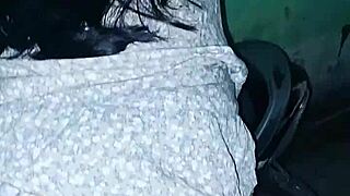 Girl next door flashes and gets fucked on motorcycle in neighborhood