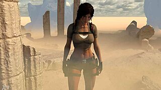 Lara and sheva embark on dorky explorers adventure with clothes ripped