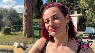 Sally and jade, beautiful french women, suck a cock in a threesome group scene