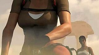 Lara and sheva embark on dorky explorers adventure with clothes ripped