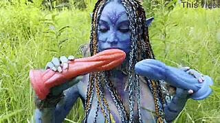 Monika Fox Feels Intense Pleasure From Big Prolapse Dildo Anal Fuck In Nature