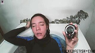 Skinny Sattira Underwater Bathtub Spandex Fuck