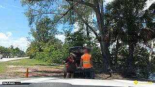 Thick Blonde Milf Roadside Passion