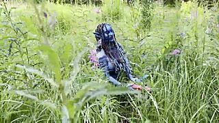 Monika Fox Feels Intense Pleasure From Big Prolapse Dildo Anal Fuck In Nature