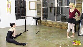 naughty blonde enjoys two friends eating her wet pussy