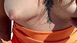 mexicana puta shows tits and ass, groped on public beach in mexico