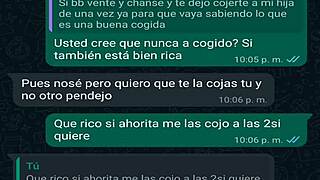 Fucking my friend's boss again via WhatsApp