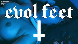 Dirty old man fucks small feet and tight pussy