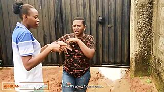 Horny BBW Ebony Tongues Stepsister's Juicy Fat Pussy