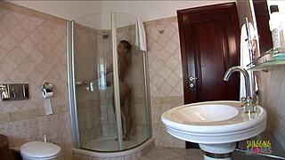 Milf Bent Over for Anal Doggy Cumshot on Belly