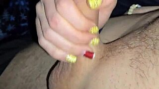 dirty talking wife jerks off dick slowly