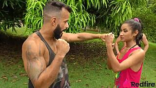 Training Tarada Niara Pessanha's Ass Outdoors with Anal and Double Penetration