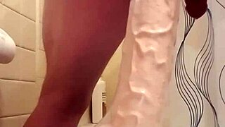 She enjoys self pleasuring with her dildo.