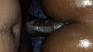 hey, check out this pretty oiled black ass getting anal fucked hard 😏