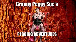 Granny Peggy Sue Performs Deepthroat Blowjob on Mature Cock