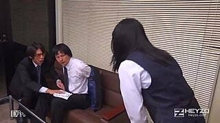 Yui Watanabe Sucks For Stress Relief.