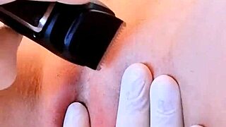 shaving my pussy hair while my friend watches, getting all wet and excited 😏