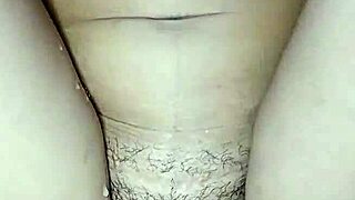 the young latina with a hairy pussy secretly rides her fingers until she cums creamy.