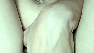 the young latina with a hairy pussy secretly rides her fingers until she cums creamy.