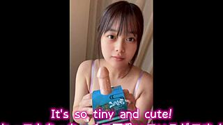 japanese girl plays with small dick in pussy until she cums