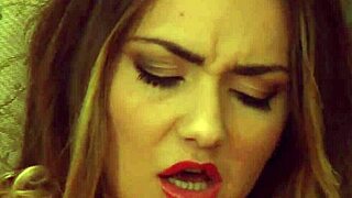 Naughty lesbian mistress masturbating hard and orgasming watching slaves