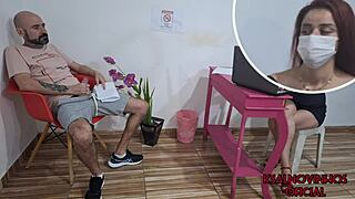 I jerked off in waiting room, receptionist saw it all