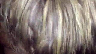 blonde bbw delivers sloppy blowjob to monster black cock