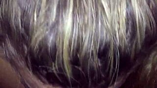 blonde bbw delivers sloppy blowjob to monster black cock