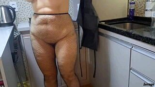 I caught my mother-in-law cooking naked and craving cock.