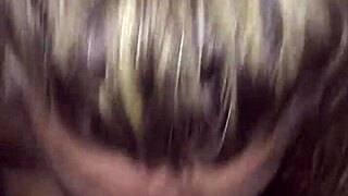 blonde bbw delivers sloppy blowjob to monster black cock