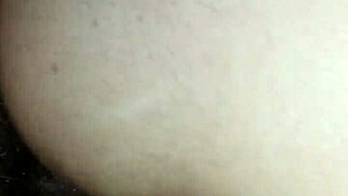 Husband fucks wife's ass while she's tied up.