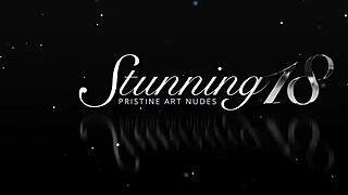 Robin Scherbatski, the beautiful, sexy, pretty hairy cunt slut with natural tits, finger-drills her twat till cum. 😍💦