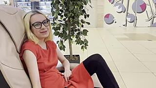 risky rough sex with random girl at the public toilet for money