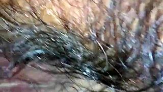 That thick hairy pussy loving the dick