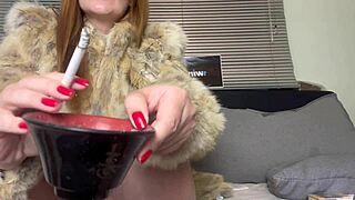 Maisa humiliates with smoking spit and intense foot joi.