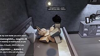 roblox intense gameplay with femboy character begging