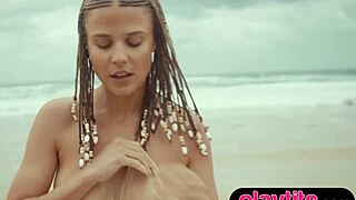 petite australian milf shows round tits and sandy bubble butt