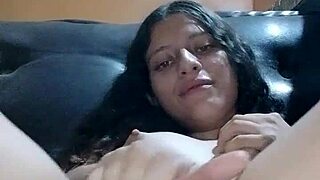 i got caught masturbating as a shy latina teen student with big tits and pretty pussy