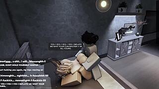 roblox intense gameplay with femboy character begging