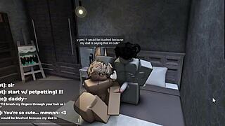 roblox intense gameplay with femboy character begging