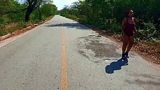 Public Street Exhibitionism In Cancun Mexico Milf Flashes Natural Tits And Ass Outdoors