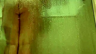 The motel manager is spying on me naked in the shower, and I'm pretending not to notice!