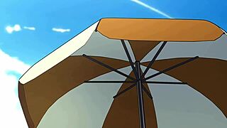 Tifa engages in explicit sex animation on the beach in hentai style