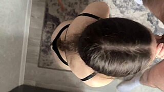 My roommates boyfriend fucked me hard in the kitchen