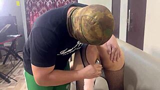 A lesbian woman tries anal for the first time in this homemade video