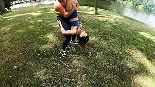 hot lesbian personal training trailer with big tits and assfucking