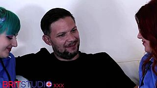 two british nurses take it in turns to fuck their patient