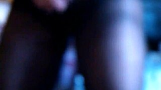 Explosive cum shot right into black pantyhose!