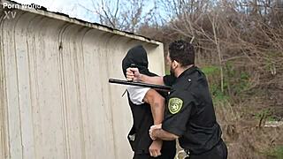 provocative police officer may thai enjoys dp at the station 😏