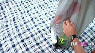 Ebony step sisters engage in faux pussy swap turning into real deal with big asses and tits